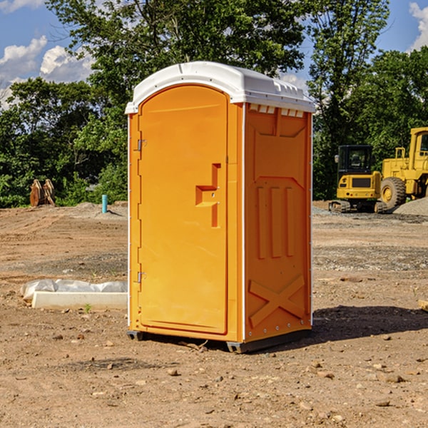 can i customize the exterior of the portable restrooms with my event logo or branding in Dryville